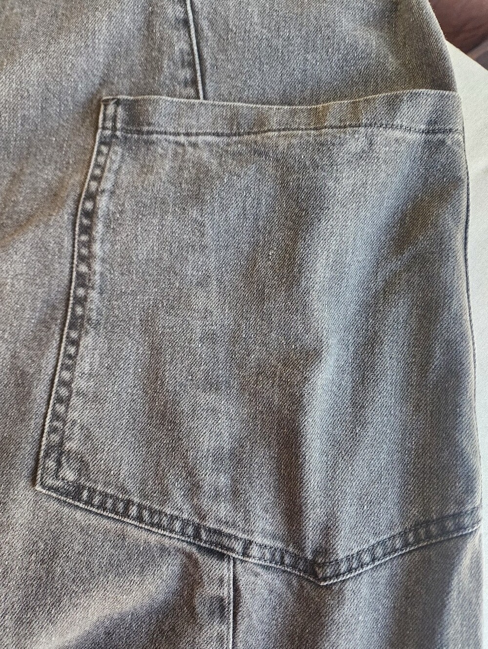 Free People High Roller Denim Jumpsuit Harem Baggy Mineral Black Size L - Picture 6 of 12